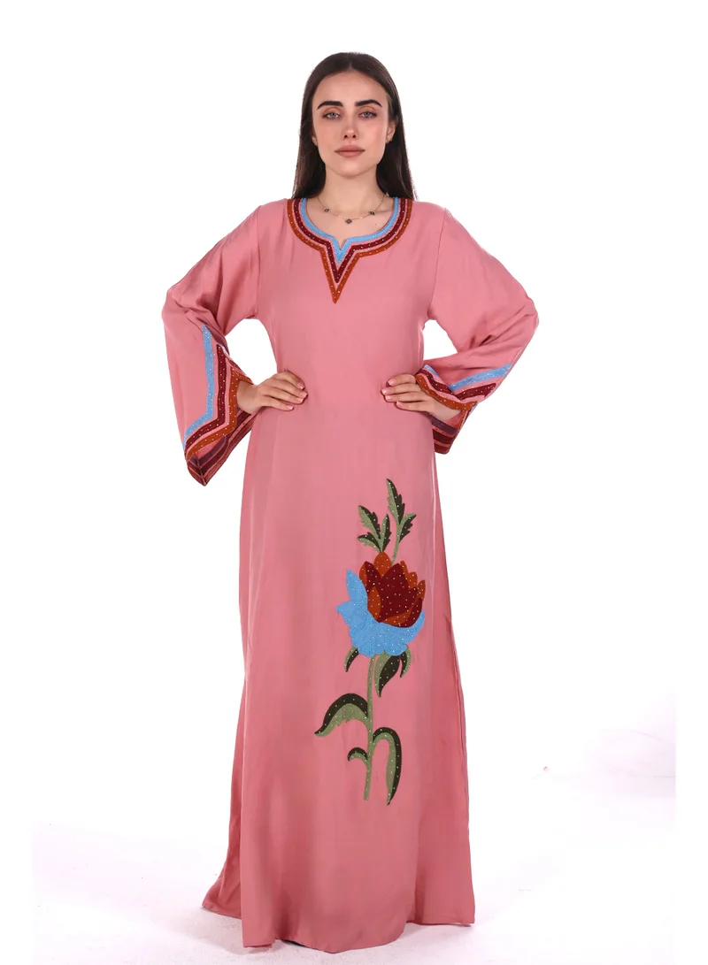 AL BENT AL SHARQIEH PINK women jalabiya , arabian traditional dress for Women | Best Price UAE